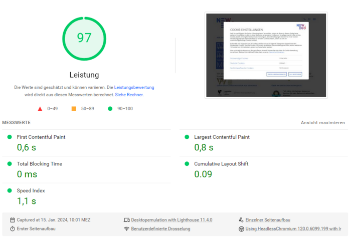 On-Page SEO mit Google Core Web Vitals und Lighthouse