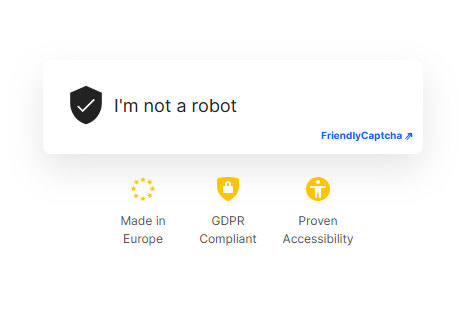 Erfolgreiche Prüfung durch FriendlyCaptcha Erfolgreiche Prüfung durch FriendlyCaptcha