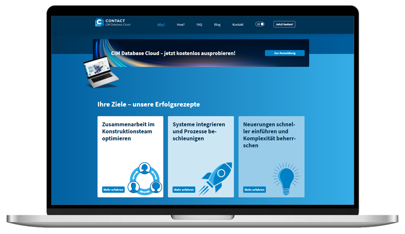 Contact Software Produkt Microsite User Journey