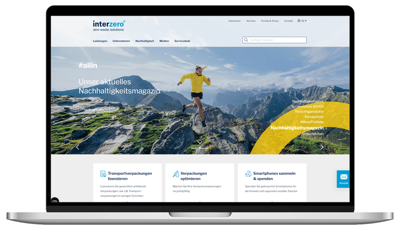 Interzero Corporate Website Startseite Interzero Corporate Website Startseite
