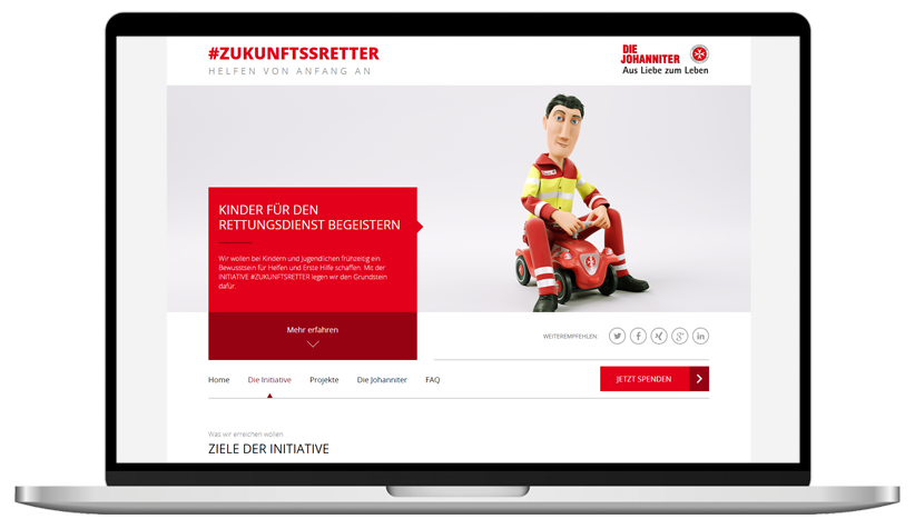 Die Johanniter Kampagnen Microsite