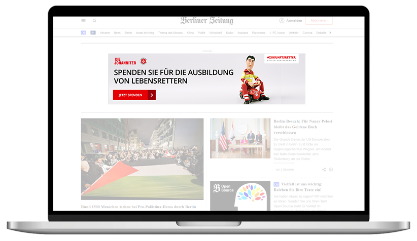 Die Johanniter Kampagnen Microsite Online Marketing