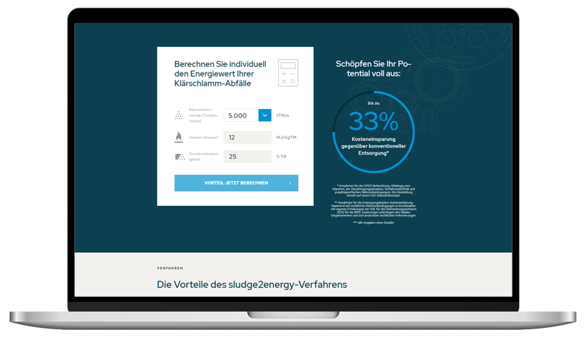 sludge2energy Corporate Website Leadgenerierung